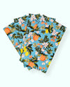 Set 4 servilletas Citrus Turquesa 100% algodón