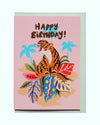 Tarjeta Happy Birthday Tiger